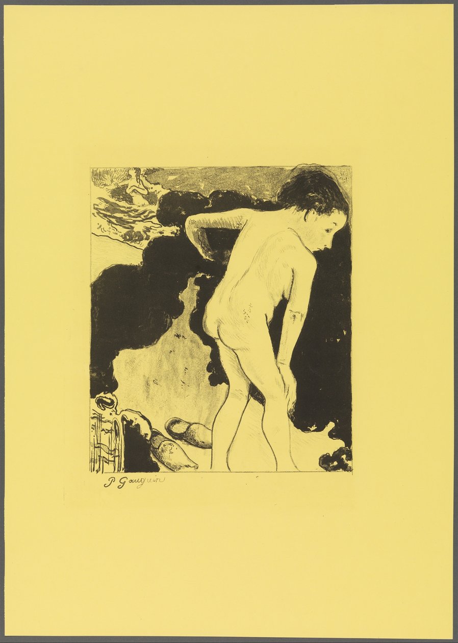 Badende in der Bretagne, aus der "Volpini Suite: Dessins lithographiques" od Paul Gauguin