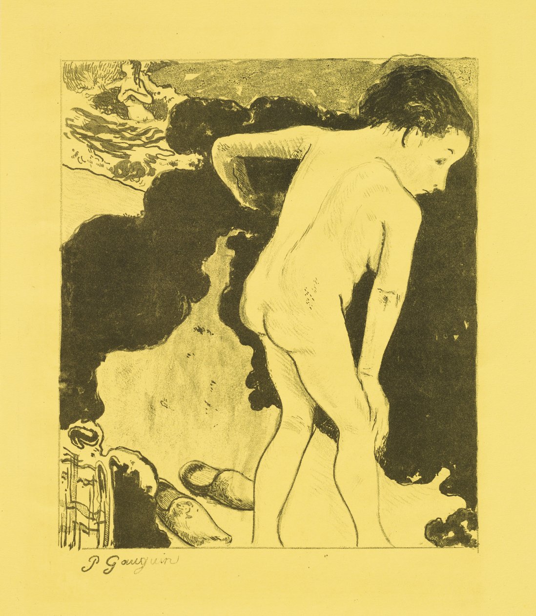 Bretonische Badende od Paul Gauguin