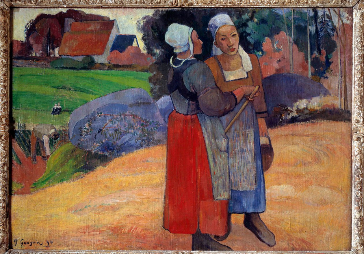Bretonští rolníci. Obraz Paula Gauguina (1848-1903) od Paul Gauguin