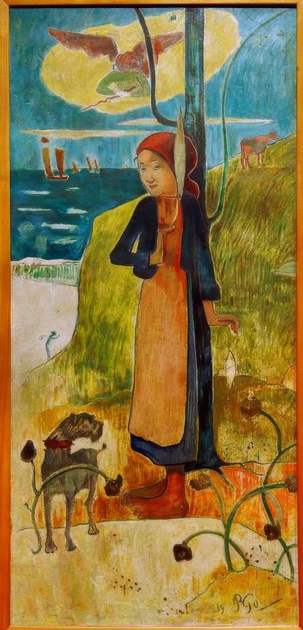 Bretonská dívka se točí (Johanka z Arku) od Paul Gauguin