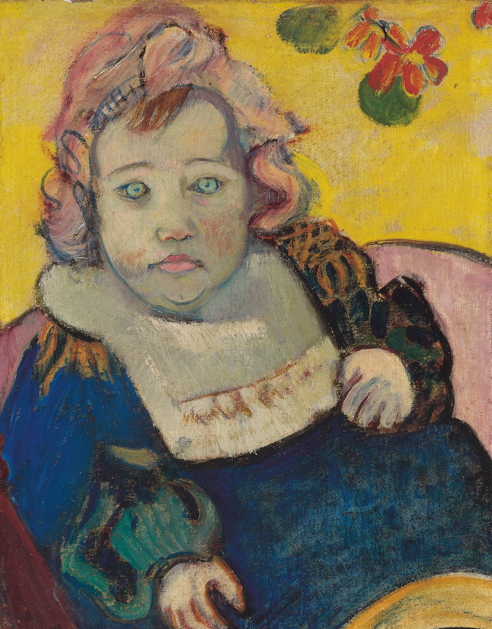 Dítě s bryndákem nebo Dítě; Enfant au bavoir, 1895 od Paul Gauguin