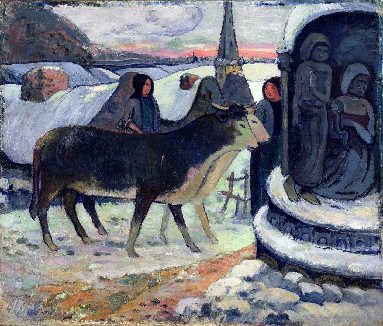 Vánoční noc, cca 1902-3 (olej na plátně) od Paul Gauguin