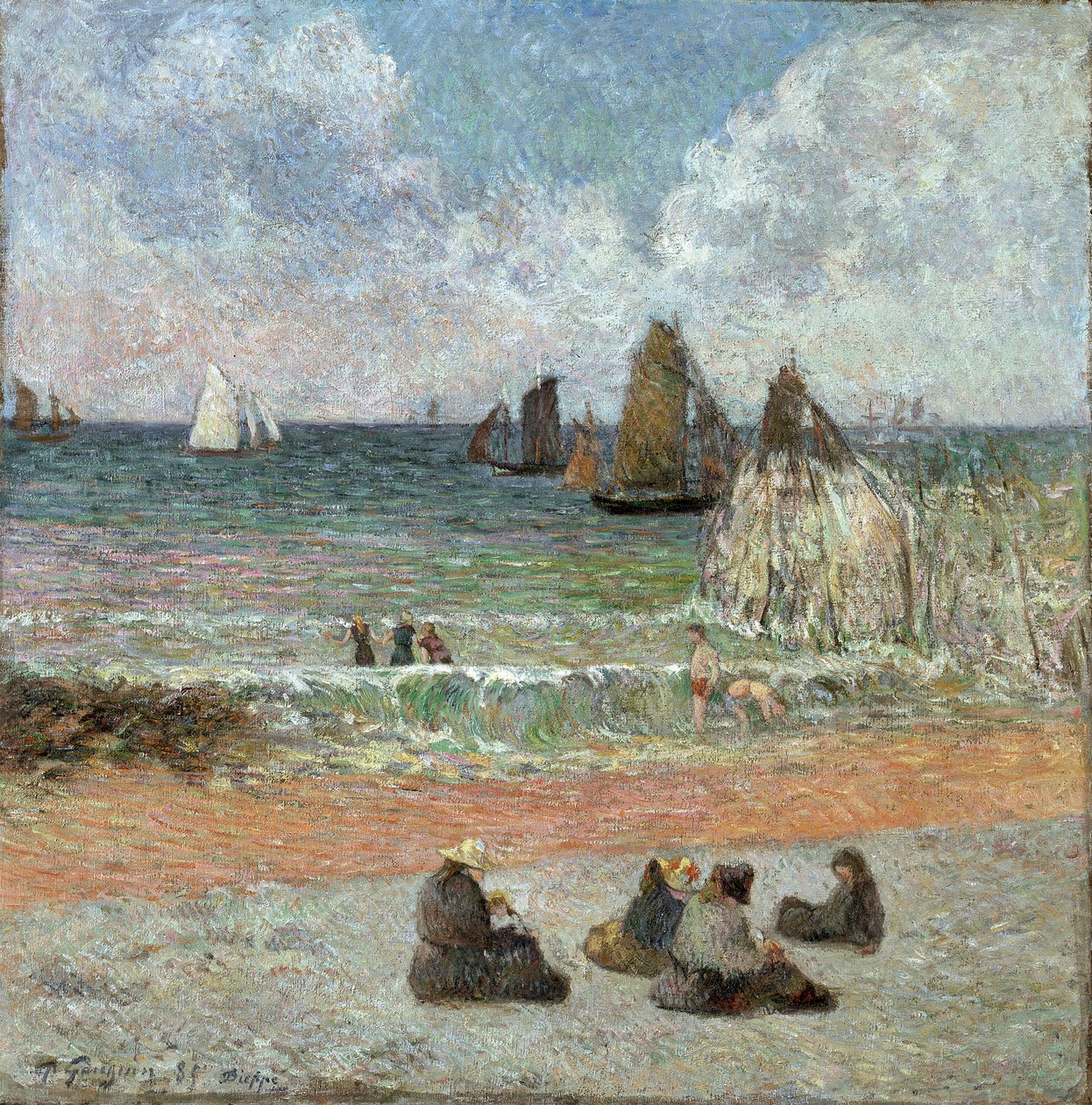 Pobřeží v Dieppe par Gauguin, Paul Eugene Henri (1848-1903). Olej na plátně, rozměr: 71,5x71,5 od Paul Gauguin