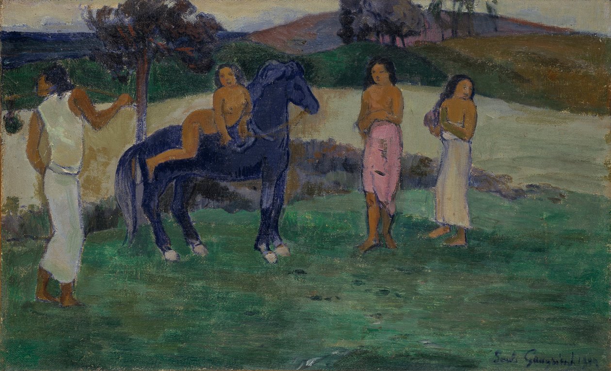 Kompozice s postavami a koněm, 1902. od Paul Gauguin