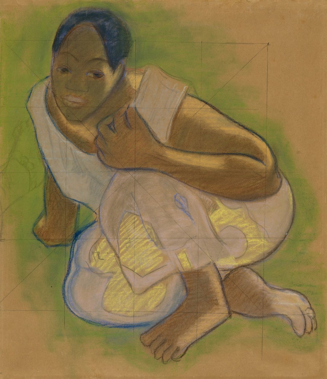 Přikrčená Tahiťanka: Studie o tom, jak se vdát od Paul Gauguin
