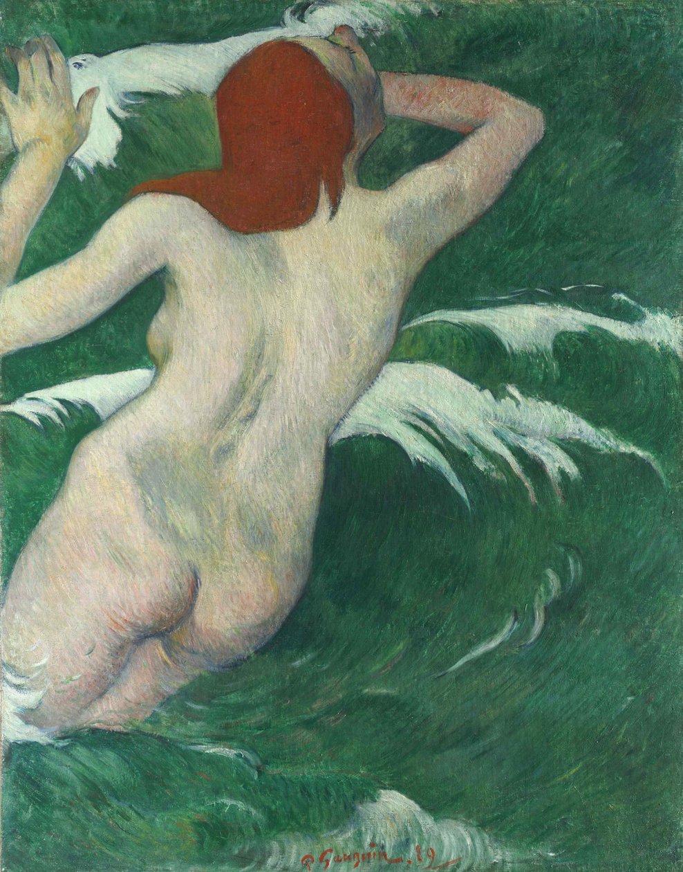 In the Waves, aneb Ondine In the Waves or Undine, 1889. od Paul Gauguin