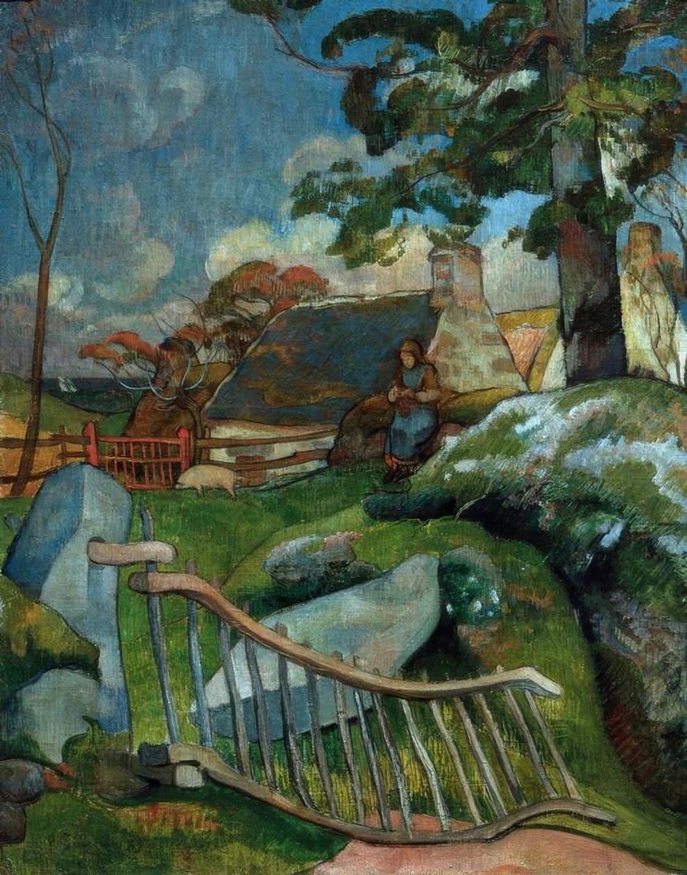 Brána (Pasačka vepřů) od Paul Gauguin