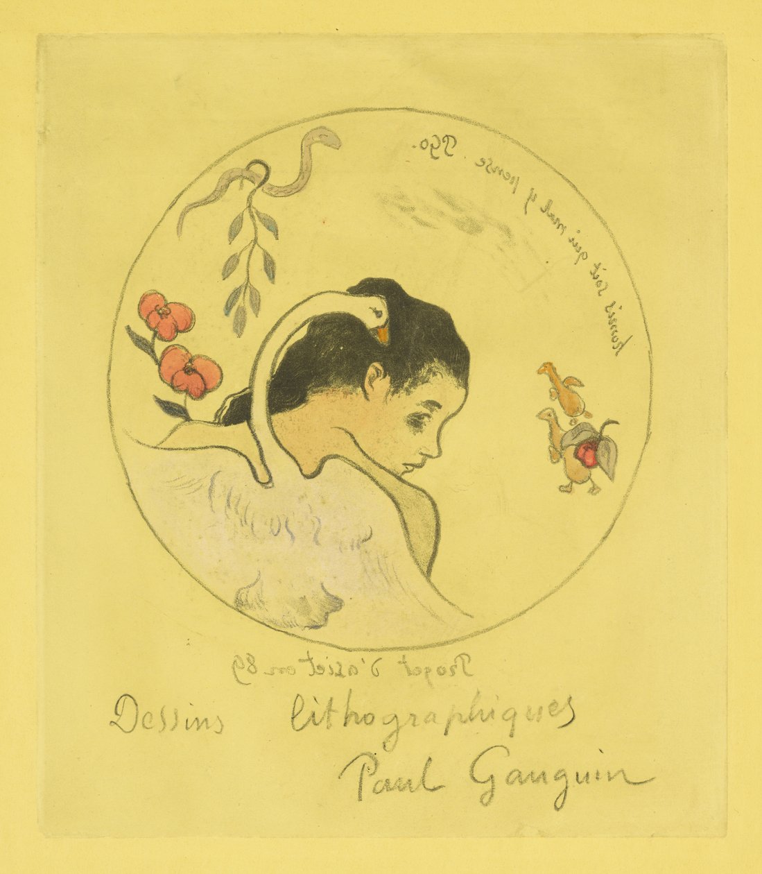 Design pro čínský talíř, 1889 od Paul Gauguin
