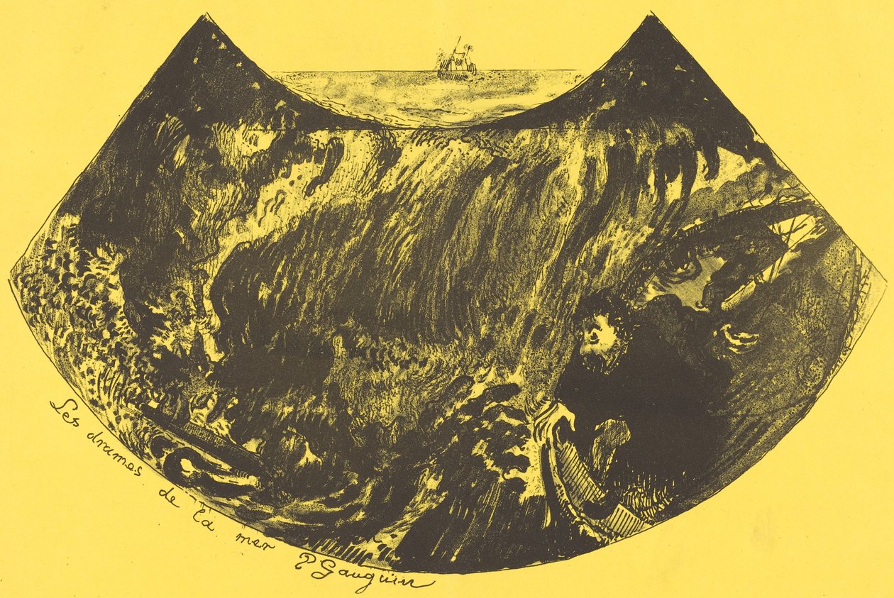 Dramata moře: Sestup do Maelstromu (Les drames de la mer) od Paul Gauguin