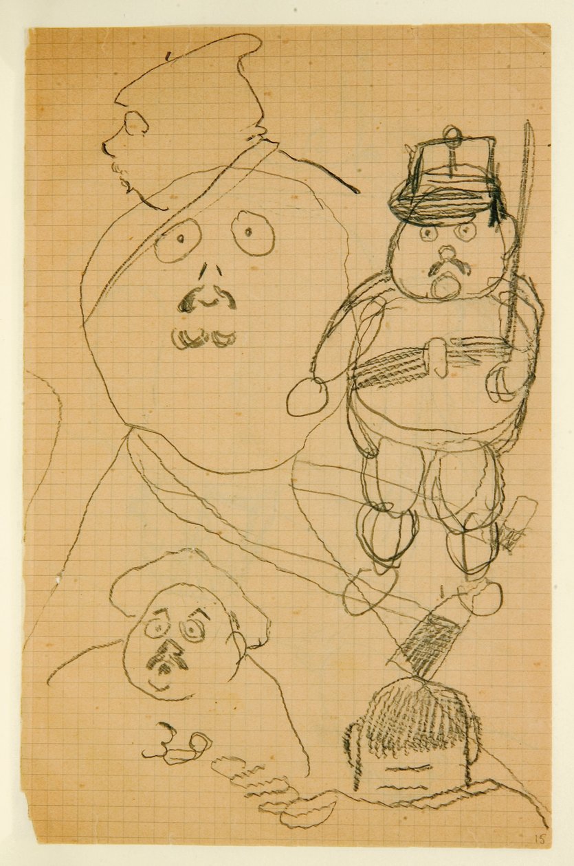 Kresba z alba kreseb vytvořených pro mladého Jacquese Bousqueta, 1889-90 od Paul Gauguin