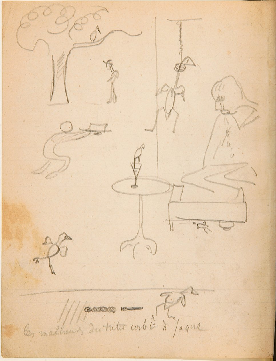 Kresba z alba kreseb vytvořených pro mladého Jacquese Bousqueta, 1889-90 od Paul Gauguin