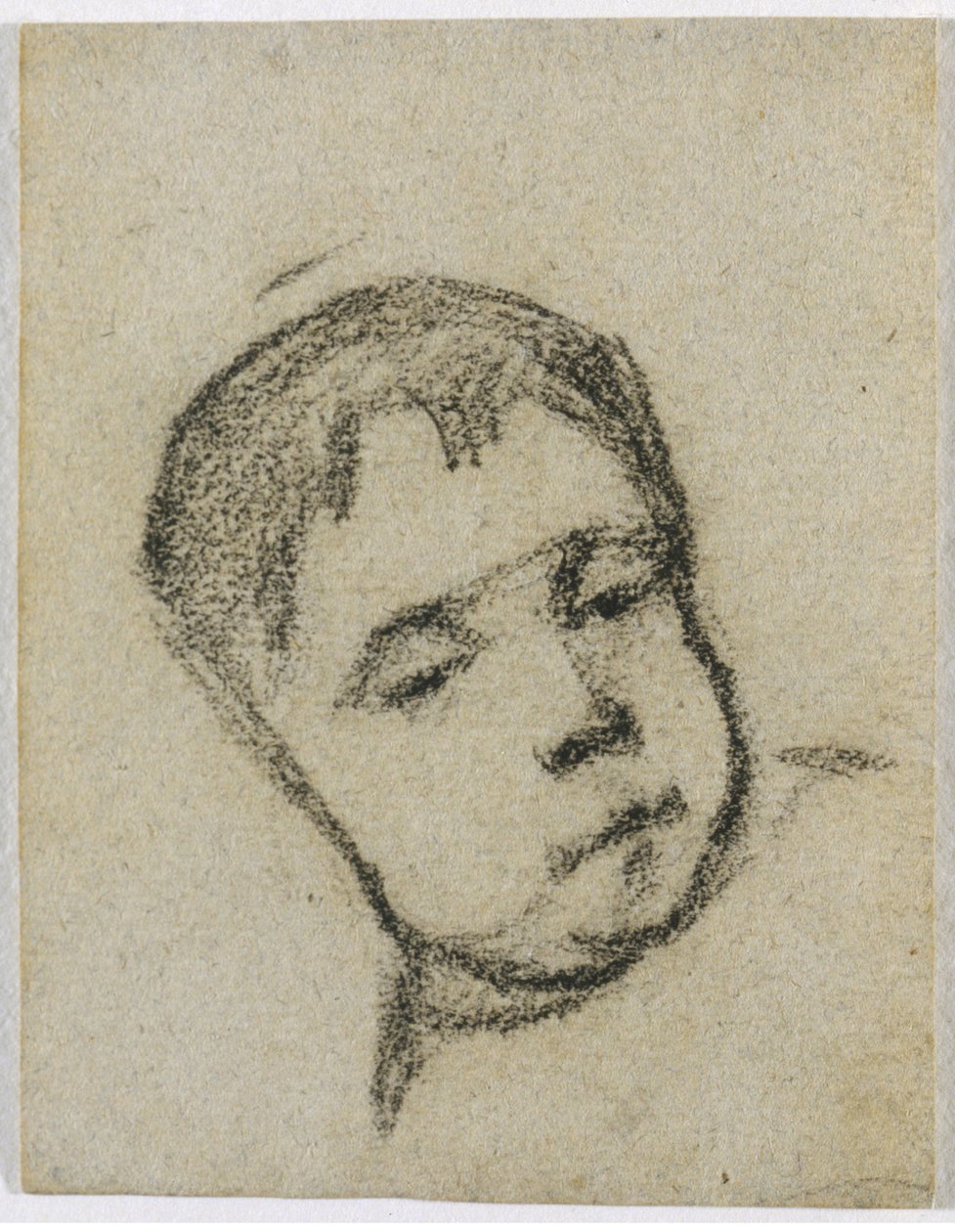 Emil Gauguin jako dítě, hlava na polštáři od Paul Gauguin