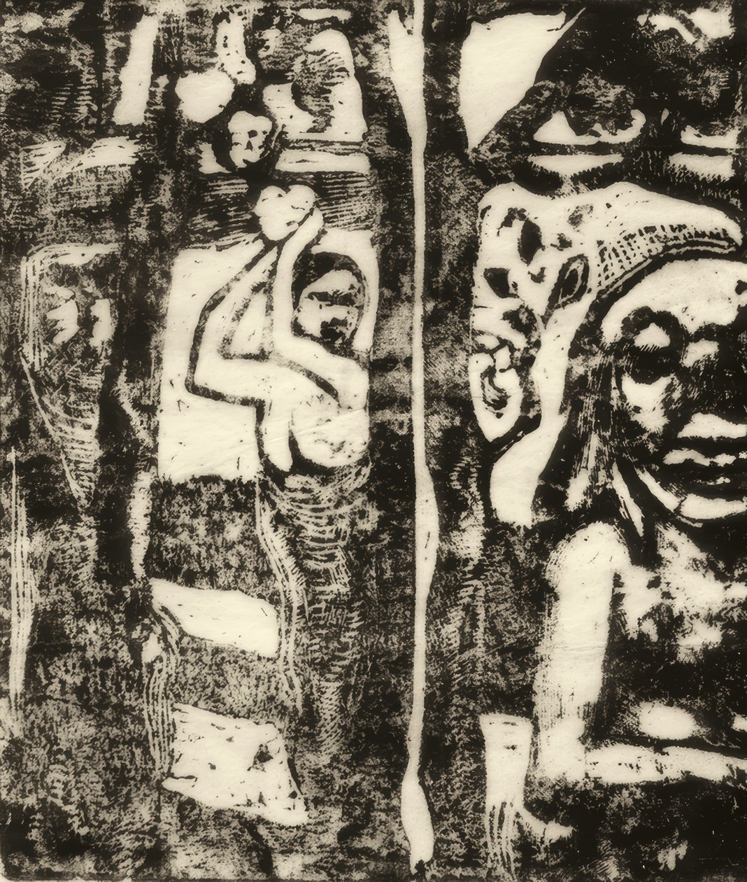 Žena sbírající ovoce a Oviri od Paul Gauguin