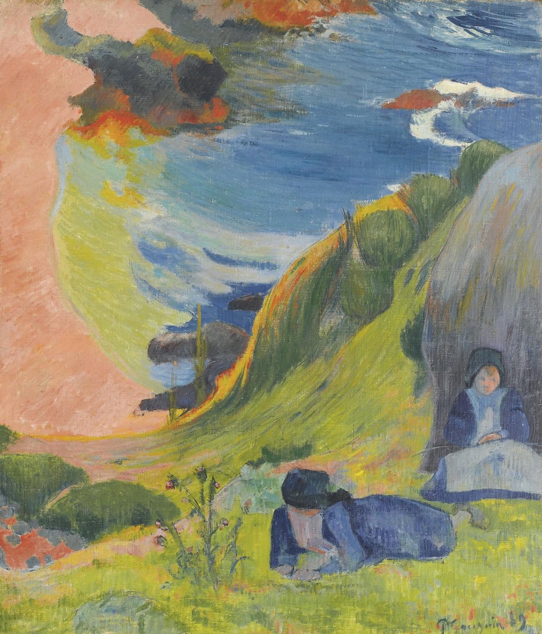Francouzština:  Au-dessus de la mer Nad mořem od Paul Gauguin
