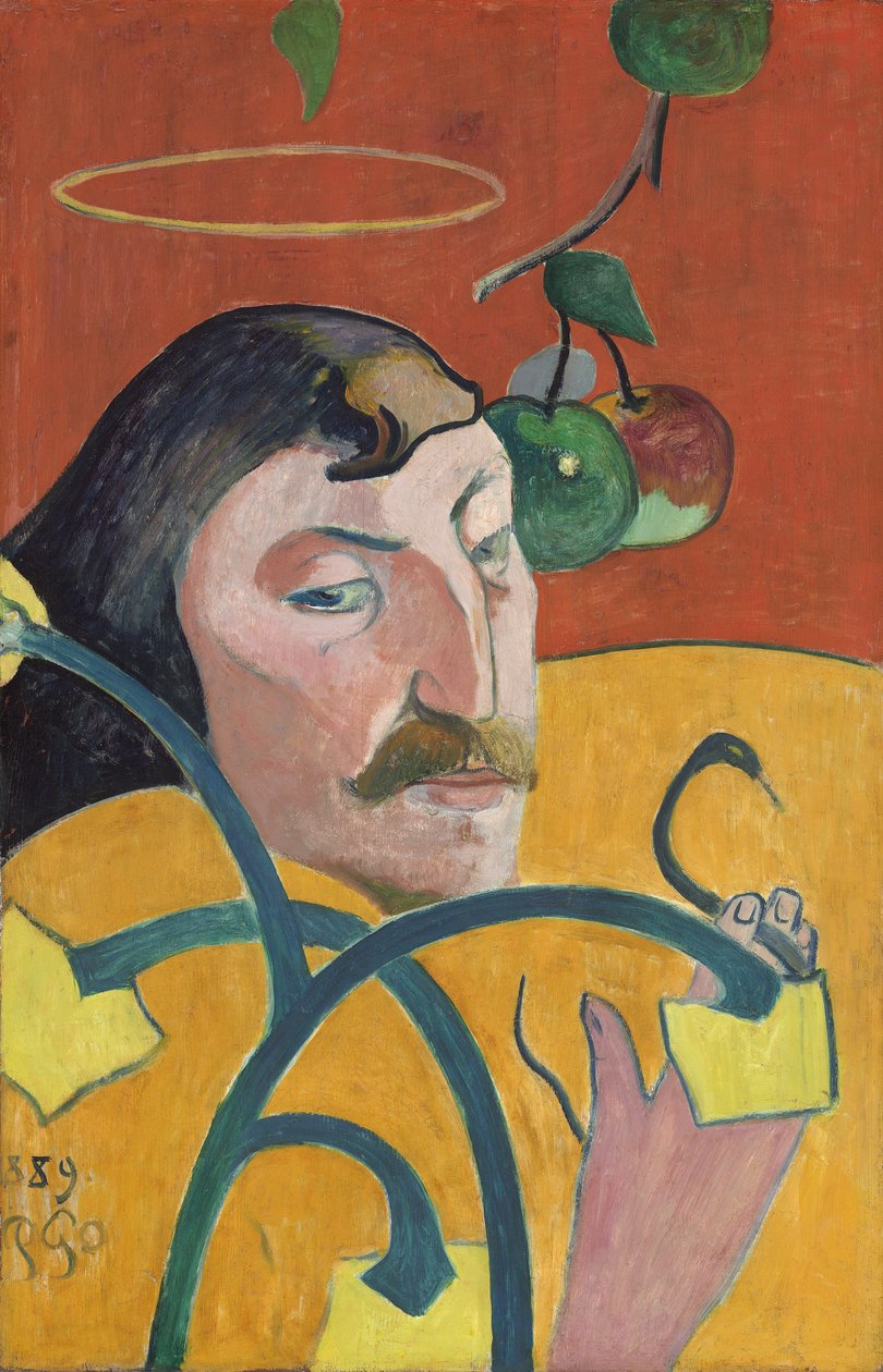 Francouzsky: Autoportrait-charge, ou Autoportrait au nimbe Autoportrét se svatozáří od Paul Gauguin