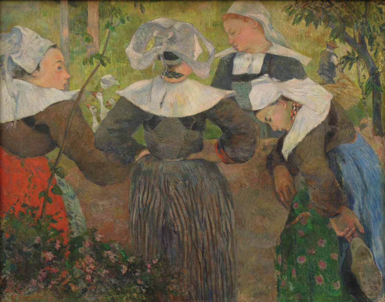 Francouzsky: Bretonnes causant, ou La Danse des quatre Bretonnes Čtyři Bretonkyně od Paul Gauguin