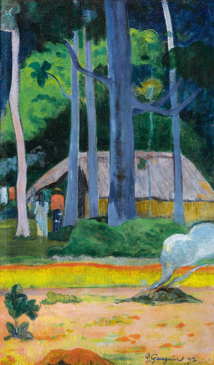 Francouzsky: Cabane sous les arbres od Paul Gauguin