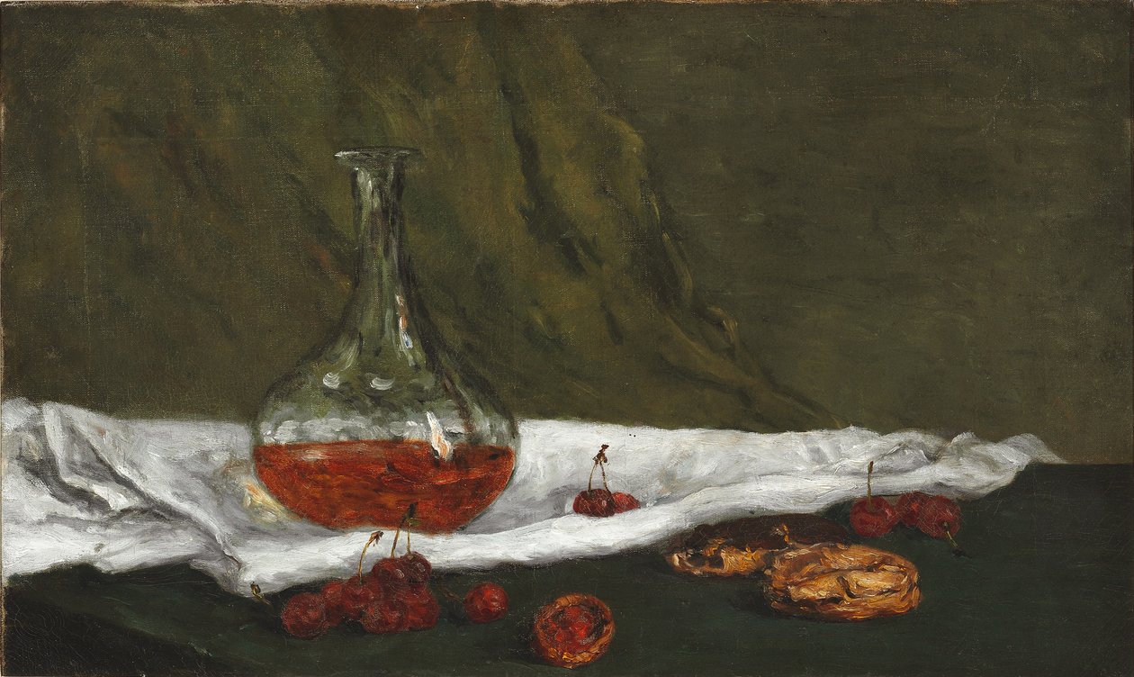 Francouzština:  Cerises et carafon Třešně a karafa od Paul Gauguin