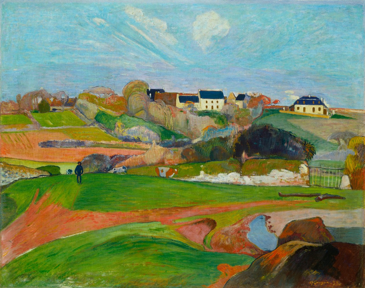 Francouzsky: Champs au Pouldu, ou Paysage au Pouldu Krajina v Le Pouldu od Paul Gauguin
