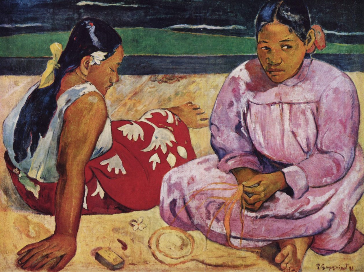 Francouzsky: Femmes de Tahiti, ou Sur la plage Tahitské ženy na pláži od Paul Gauguin
