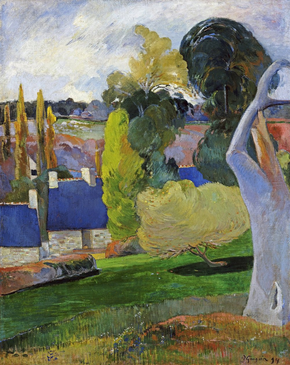 Francouzština:  Ferme en Bretagne II Farma v Bretani II od Paul Gauguin