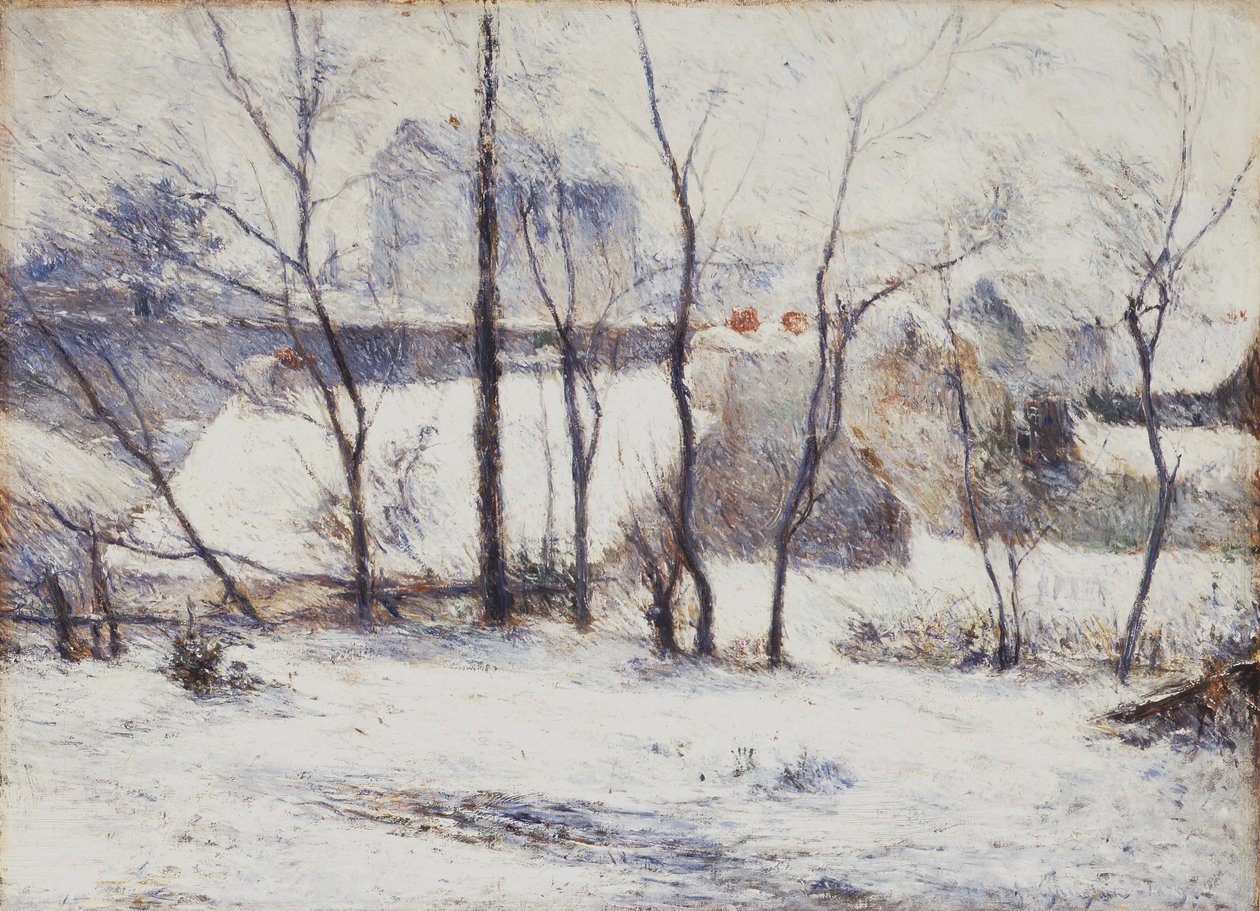 Francouzsky: La Neige à Vaugirard II, ou Jardin sous la neige I Zahrada pod sněhem od Paul Gauguin