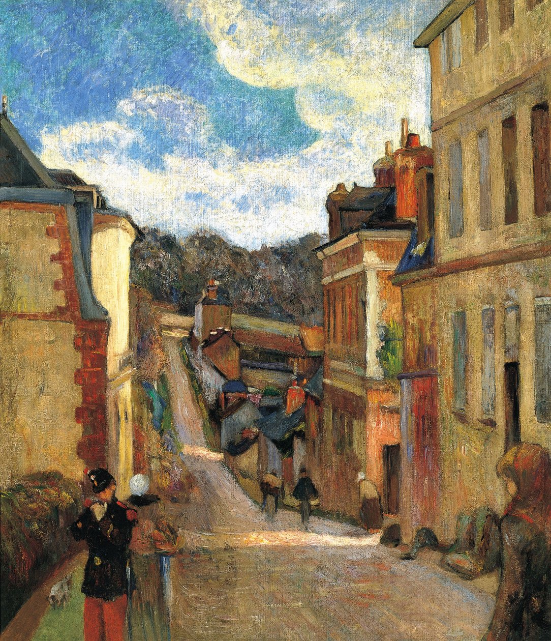 Francouzsky: La rue Jouvenet à Rouen Rue Jouvenet v Rouenu od Paul Gauguin