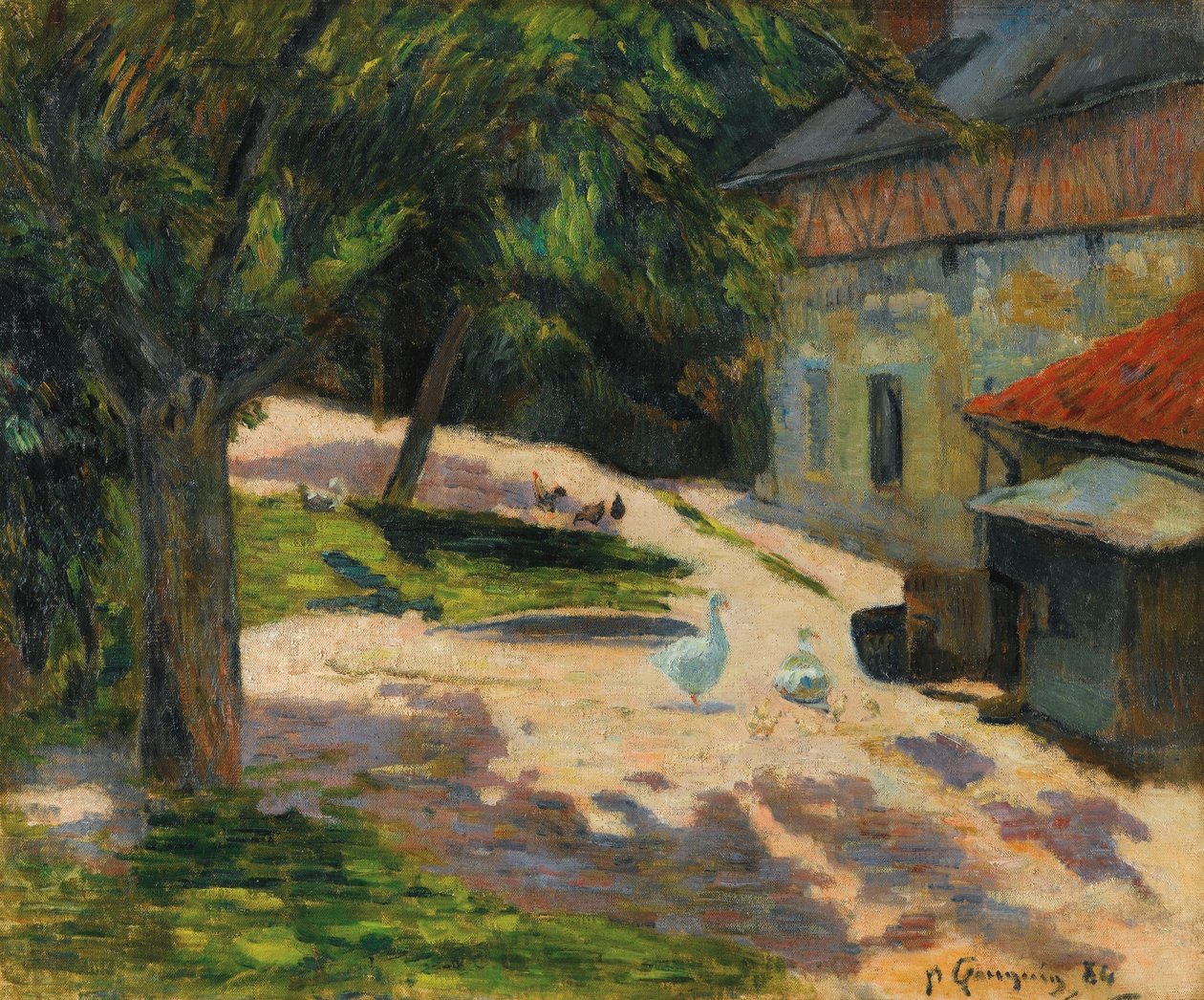 Francouzsky: Le Poulailler od Paul Gauguin
