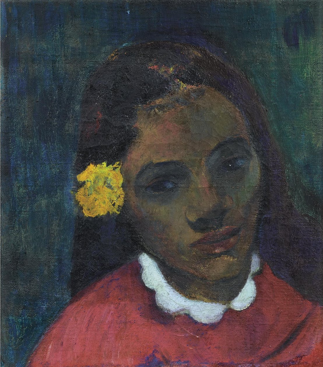 francouzsky: Tête de Tahitienne, ou La Fleur qui écoute od Paul Gauguin