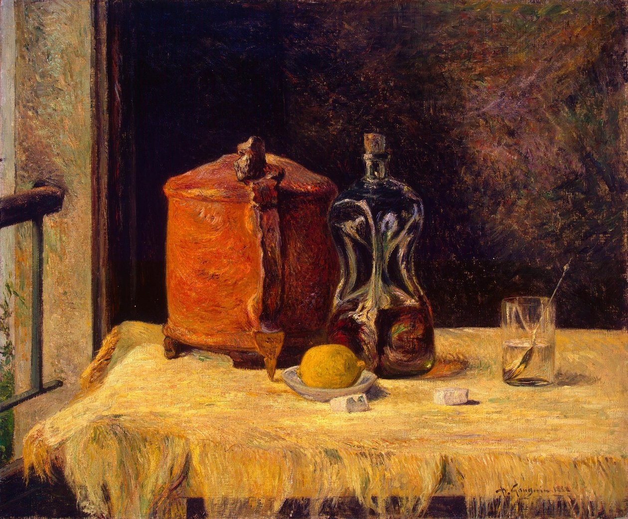 Francouzsky: À la fenêtre, nature morte U okna od Paul Gauguin