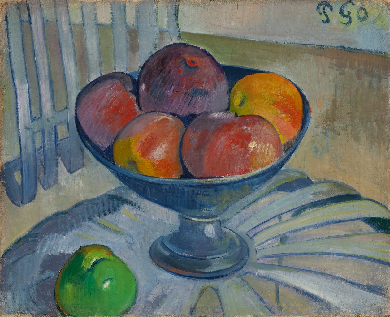 Ovocný talíř na zahradní židli, c.1890 od Paul Gauguin