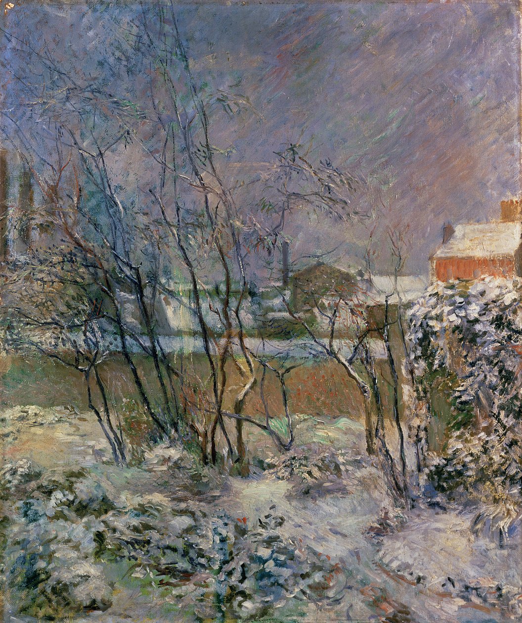 Zahrada ve sněhu, 1883 od Paul Gauguin