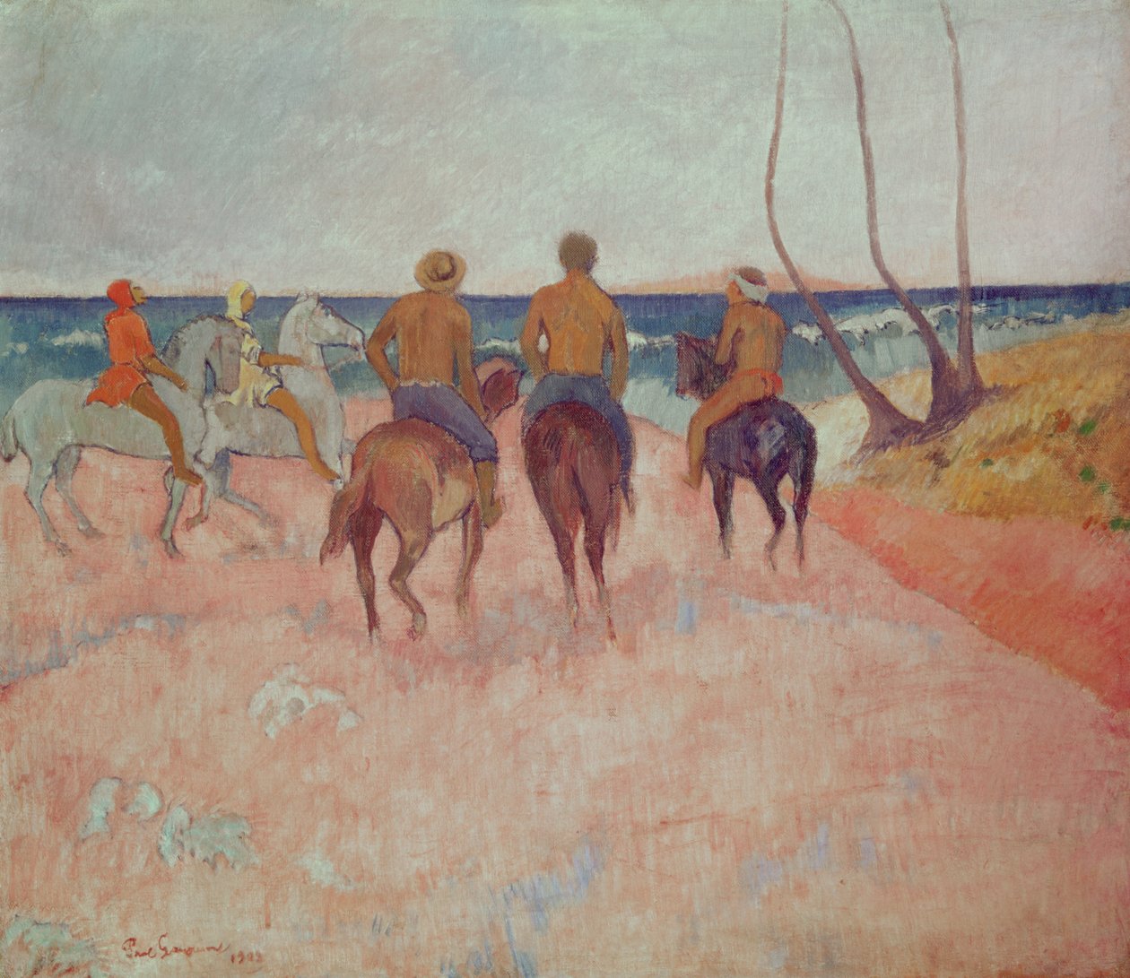 Jezdec na pláži (Hiva Hoa) 1902 od Paul Gauguin