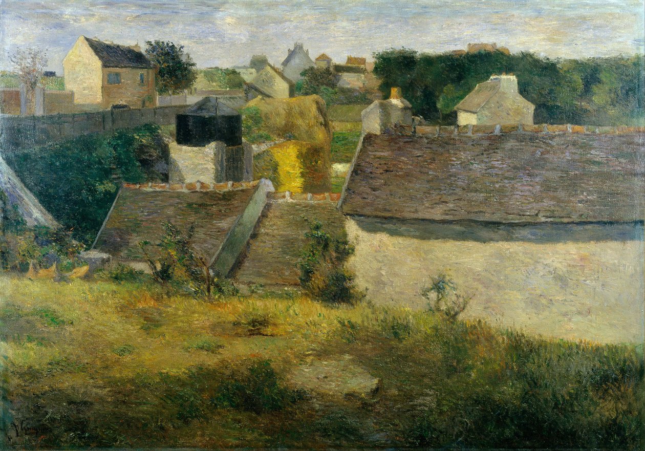 Domy ve Vaugirard (Les Maisons de Vaugirard), od Gauguin, Paul Eugene Henri (1848-1903). olej na plátně od Paul Gauguin