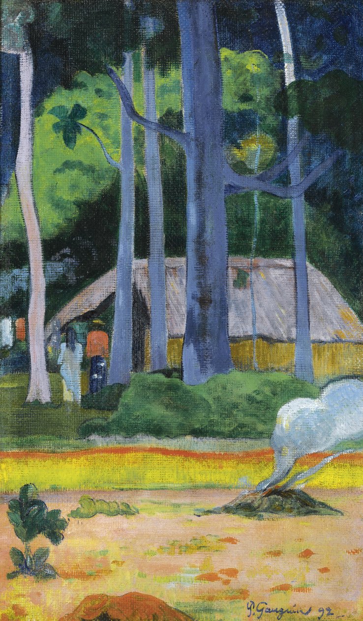 Chata pod stromy, 1892 od Paul Gauguin