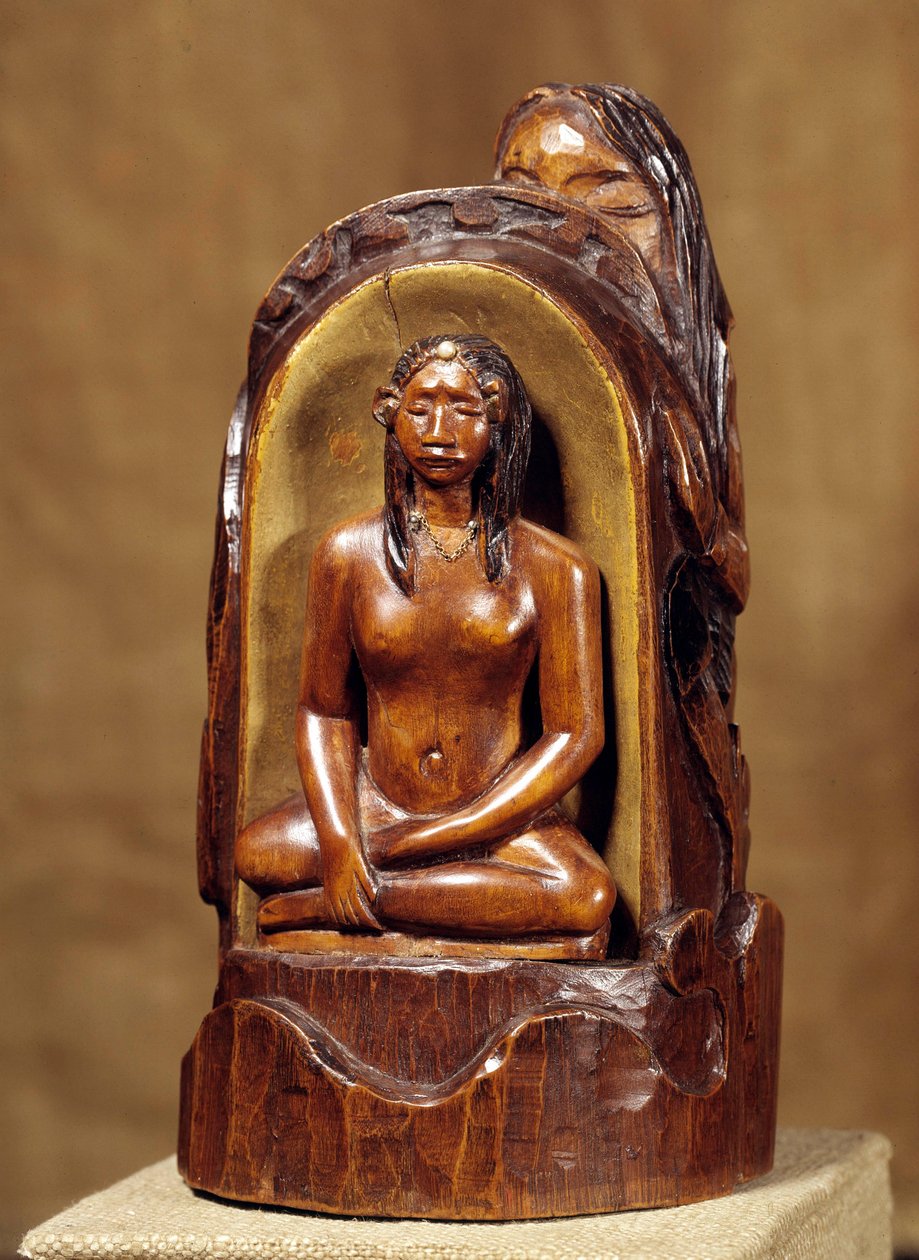 Idol a la pearl Dřevěná plastika, zlato a perla od Paula Gauguina (1848-1903). 1892-1893 Ne. 0,23x0,12x0,11 m Paříž, musee d