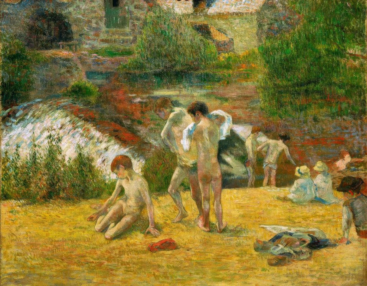 Koupání mladých Bretonců aneb Plavání v mlýně Bois d od Paul Gauguin