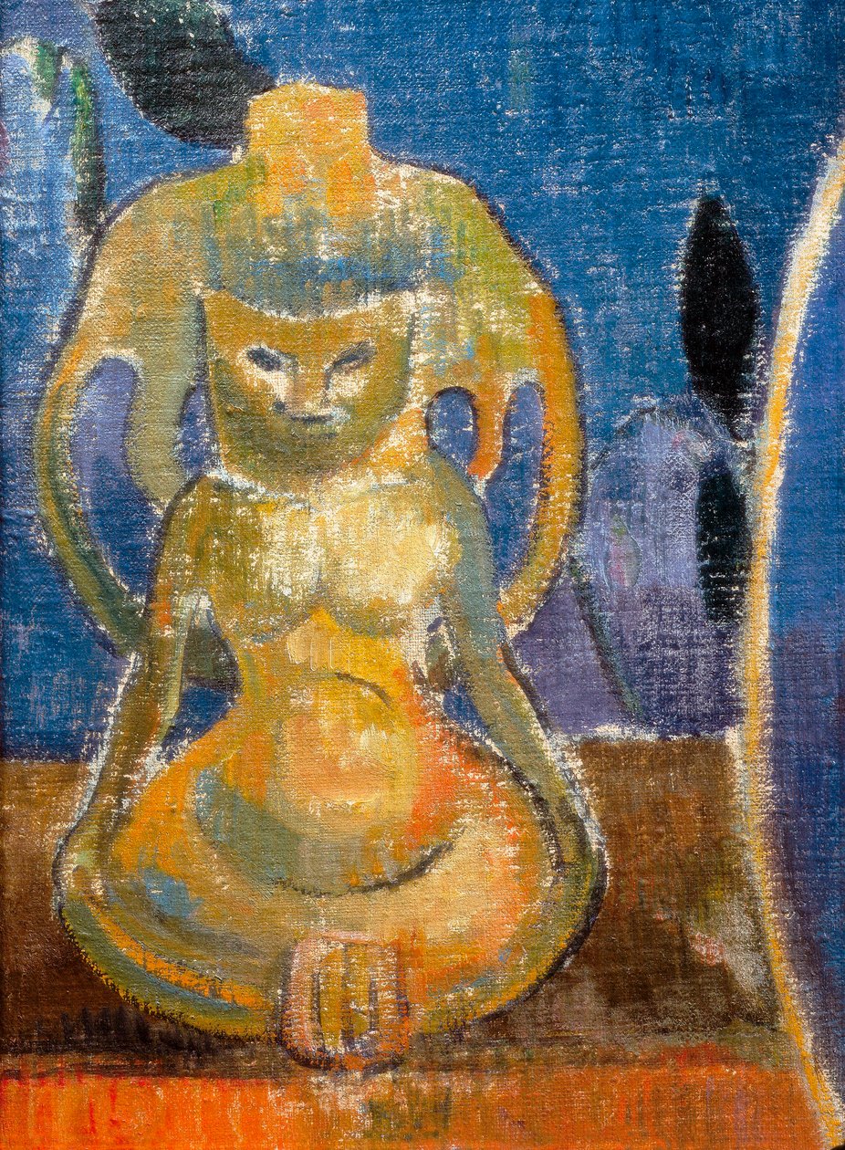La belle Angele, Madame Satre (1868-1932), hoteliér v Pont Aven, detail sochy od Paul Gauguin
