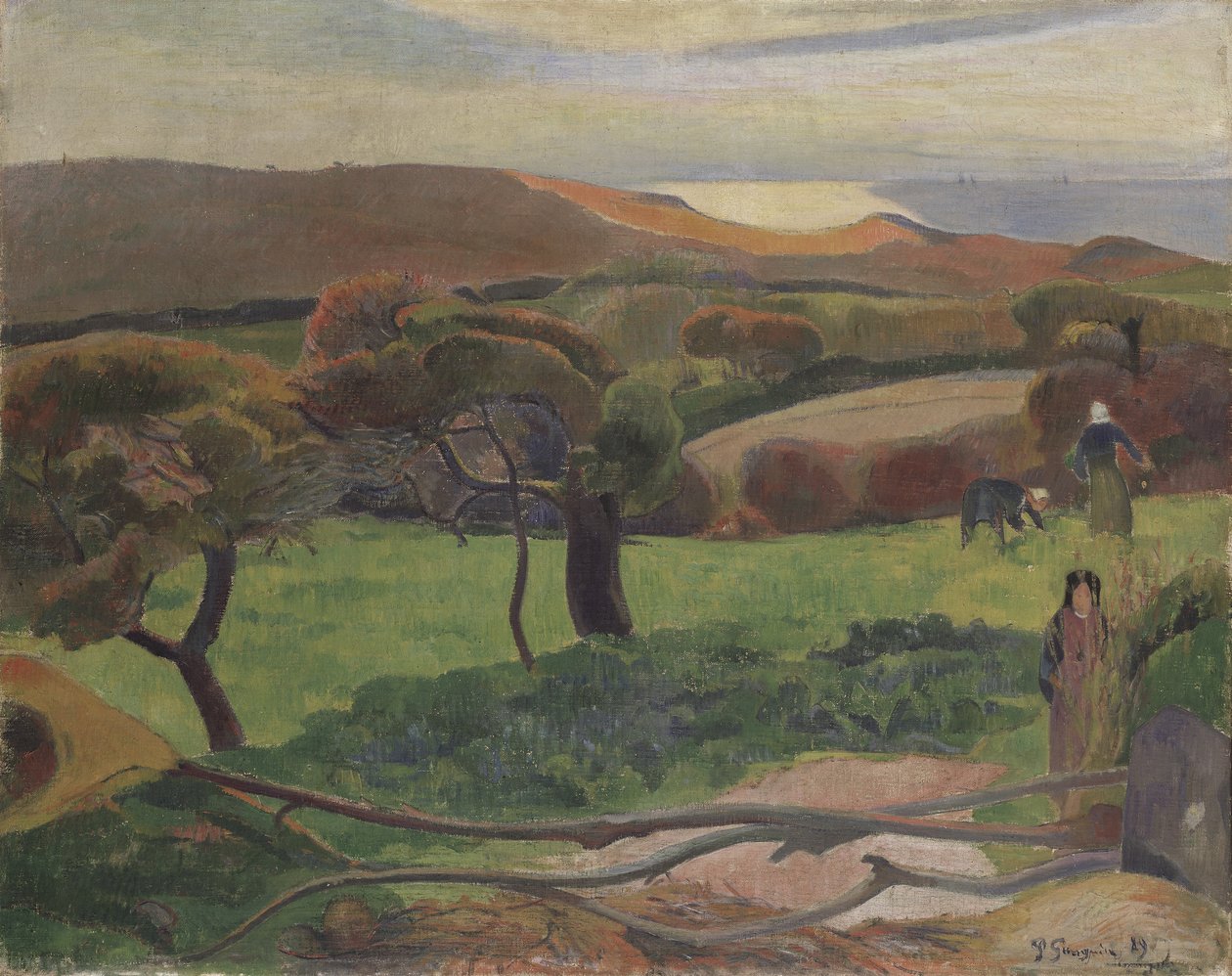 Krajina z Bretaně od Paul Gauguin