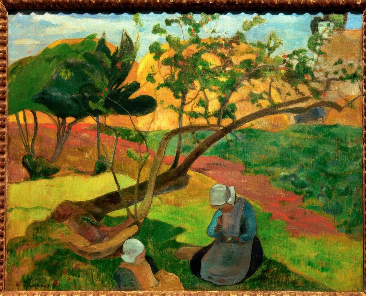 Krajina se dvěma bretonskými ženami od Paul Gauguin