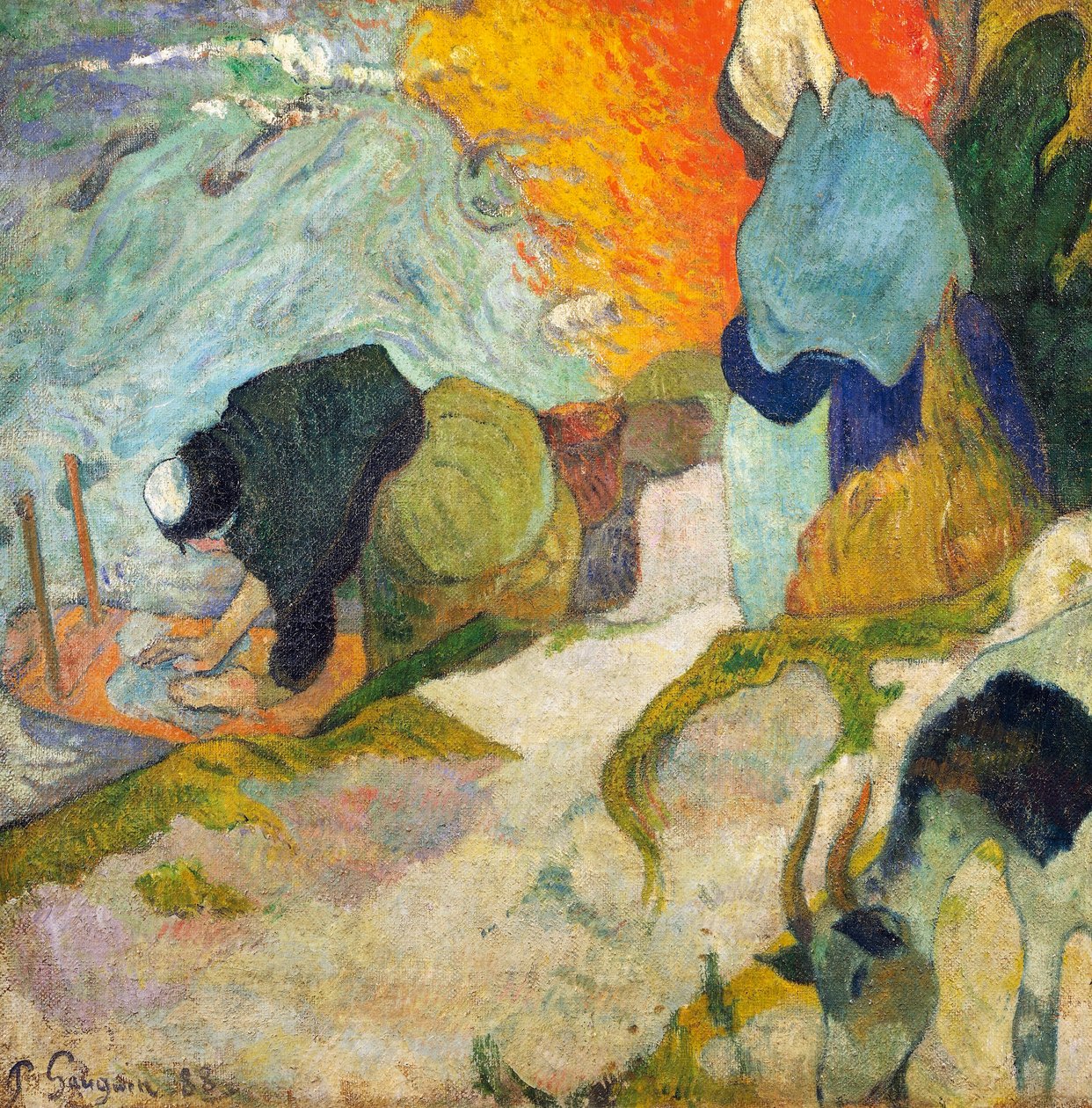Laveuses à Arles (Pračky v Arles) 1888 (olej na plátně) od Paul Gauguin