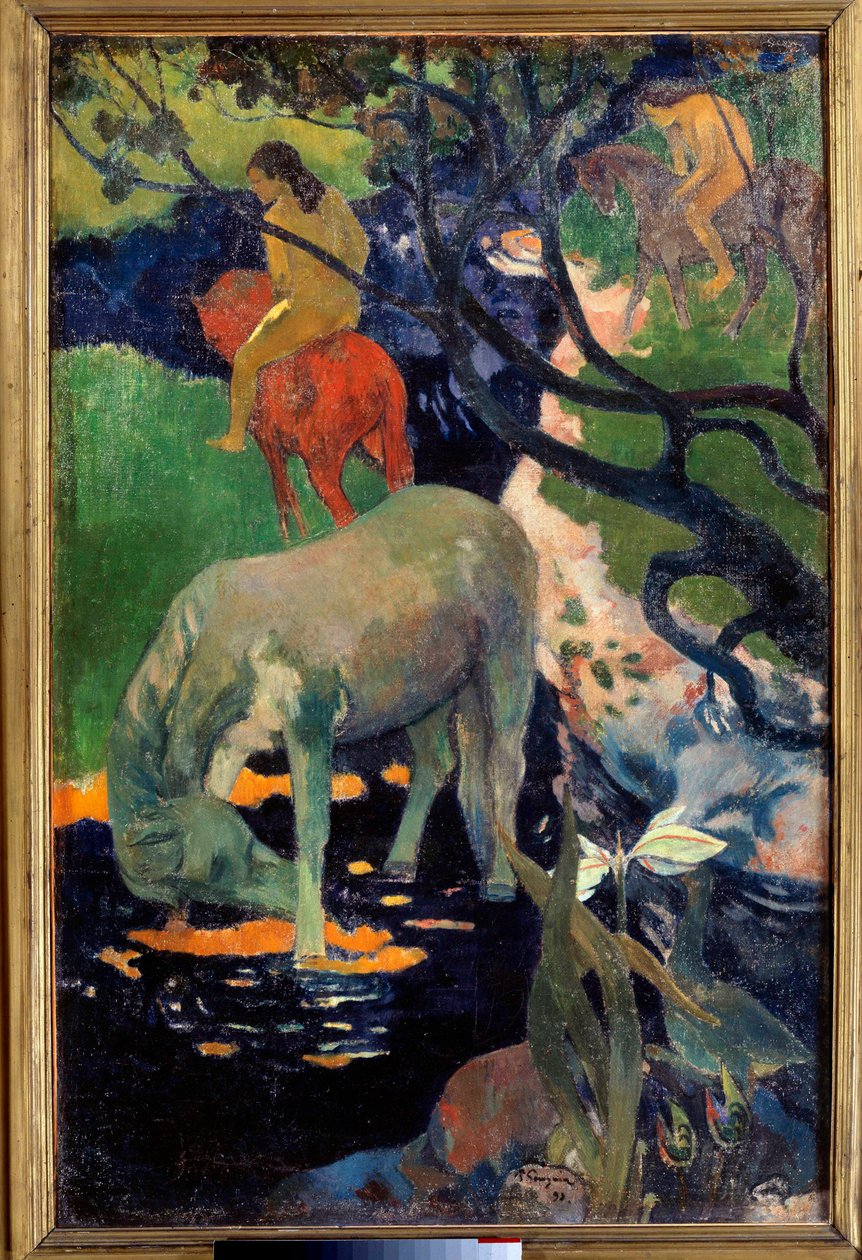 Le cheval blanc Obraz Paula Gauguina (1848-1903) 1898 Sun. 1,4x0,91 m Paříž, musee d