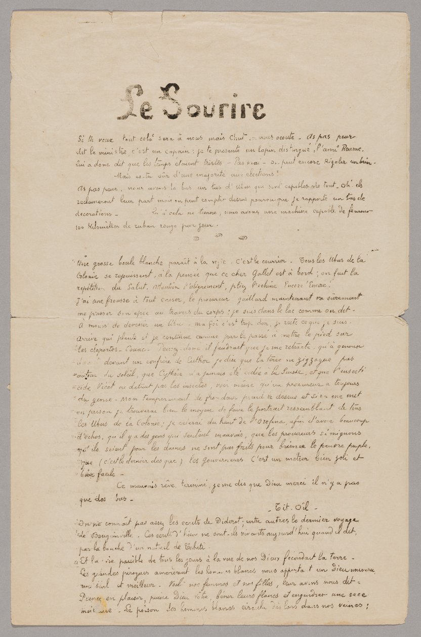 Úsměv: Seriózní časopis, lis. 1899 od Paul Gauguin