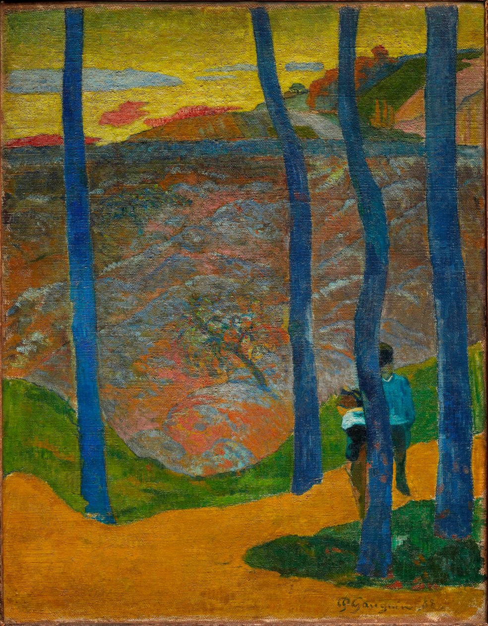 Modré stromy. Projdeš, krásko. Bluetrees. Přijde řada na tebe, má krásko!, 1888. od Paul Gauguin