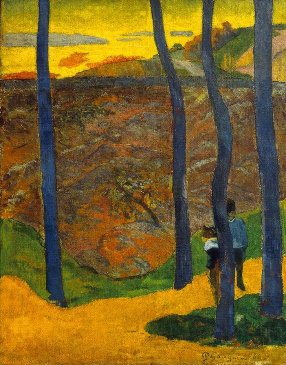 Modré stromy od Paul Gauguin