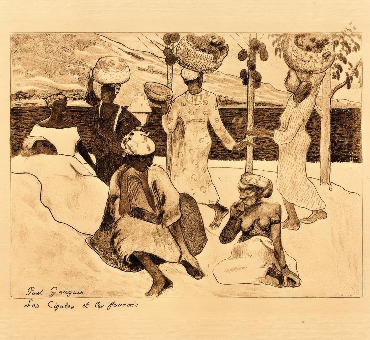 Cikády a mravenci od Paul Gauguin