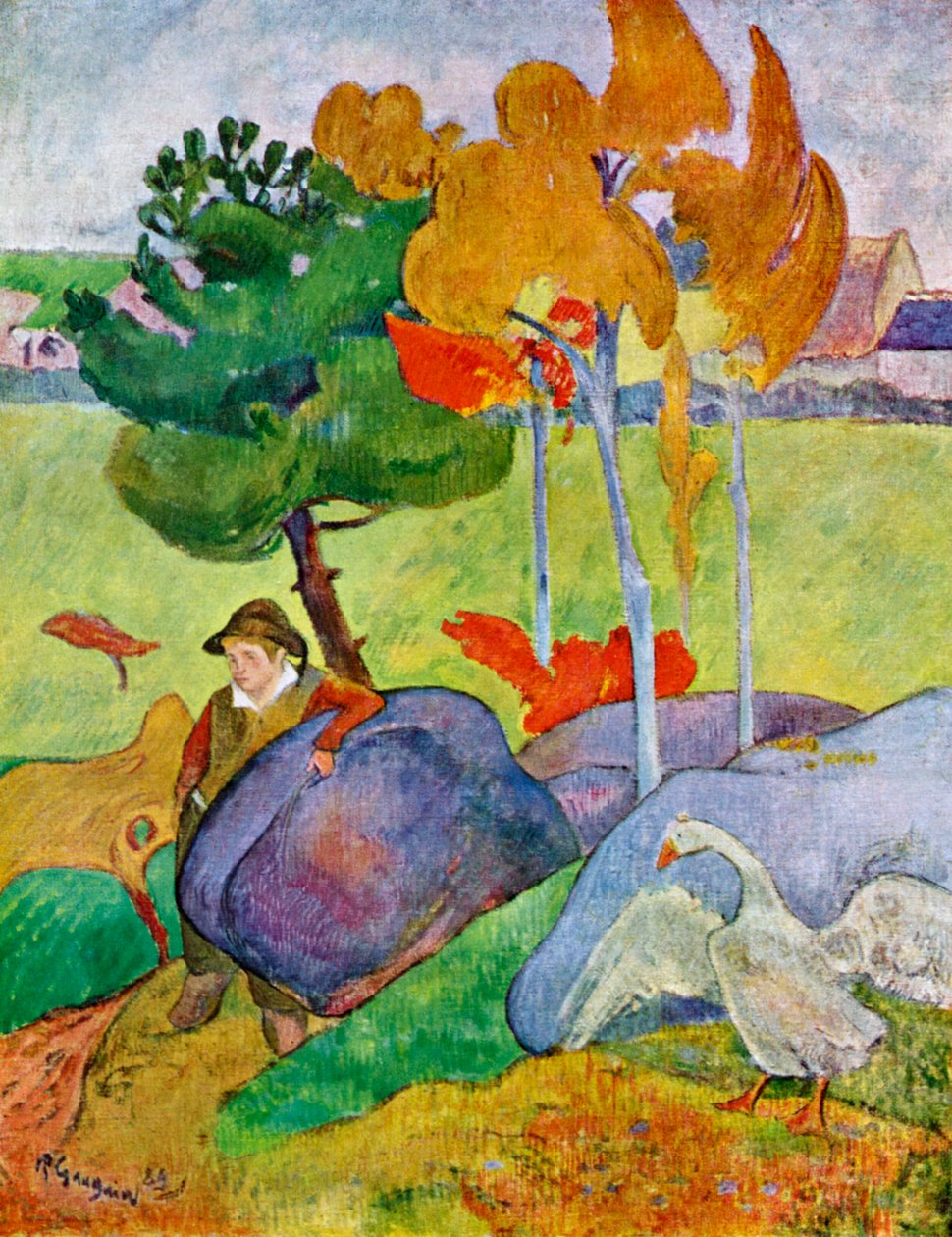 Malý bretaňský chlapec s husou, 1889 1939. od Paul Gauguin