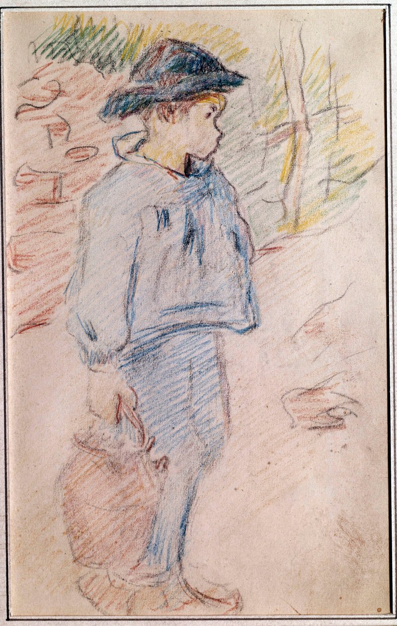 Malý bretaňský chlapec s kbelíkem Sketch od Paula Gauguina od Paul Gauguin