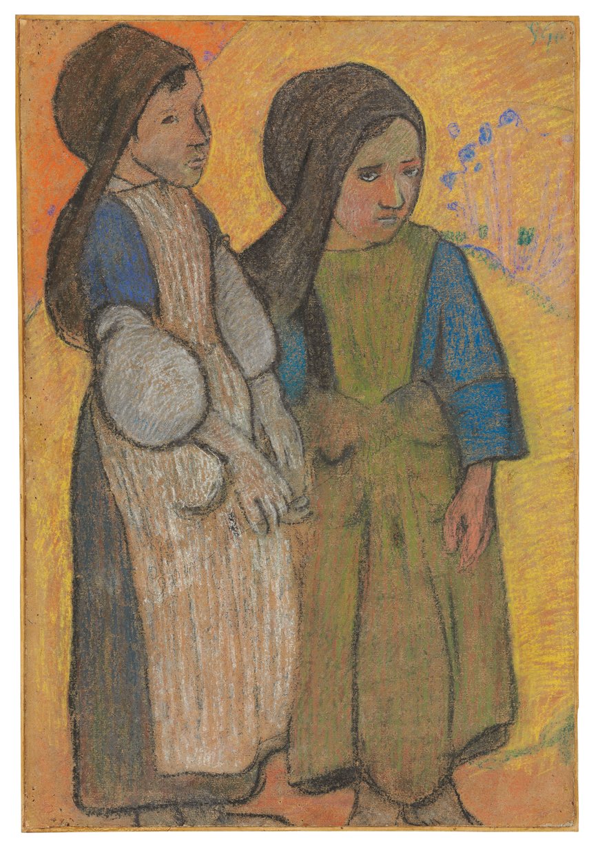 Malí Bretonci před mořem II od Paul Gauguin