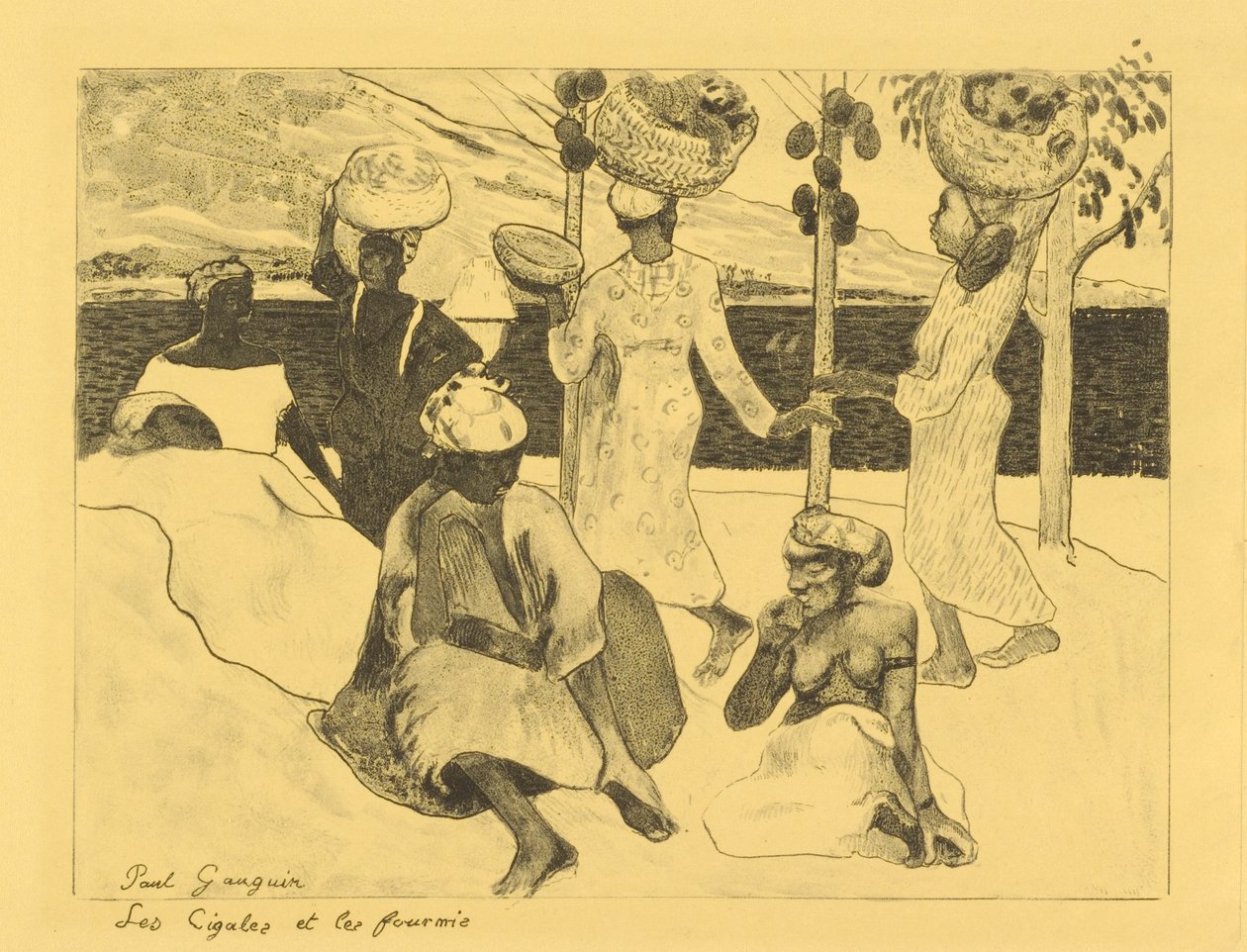 Kobylky a mravenci - Suvenýr z Martiniku od Paul Gauguin